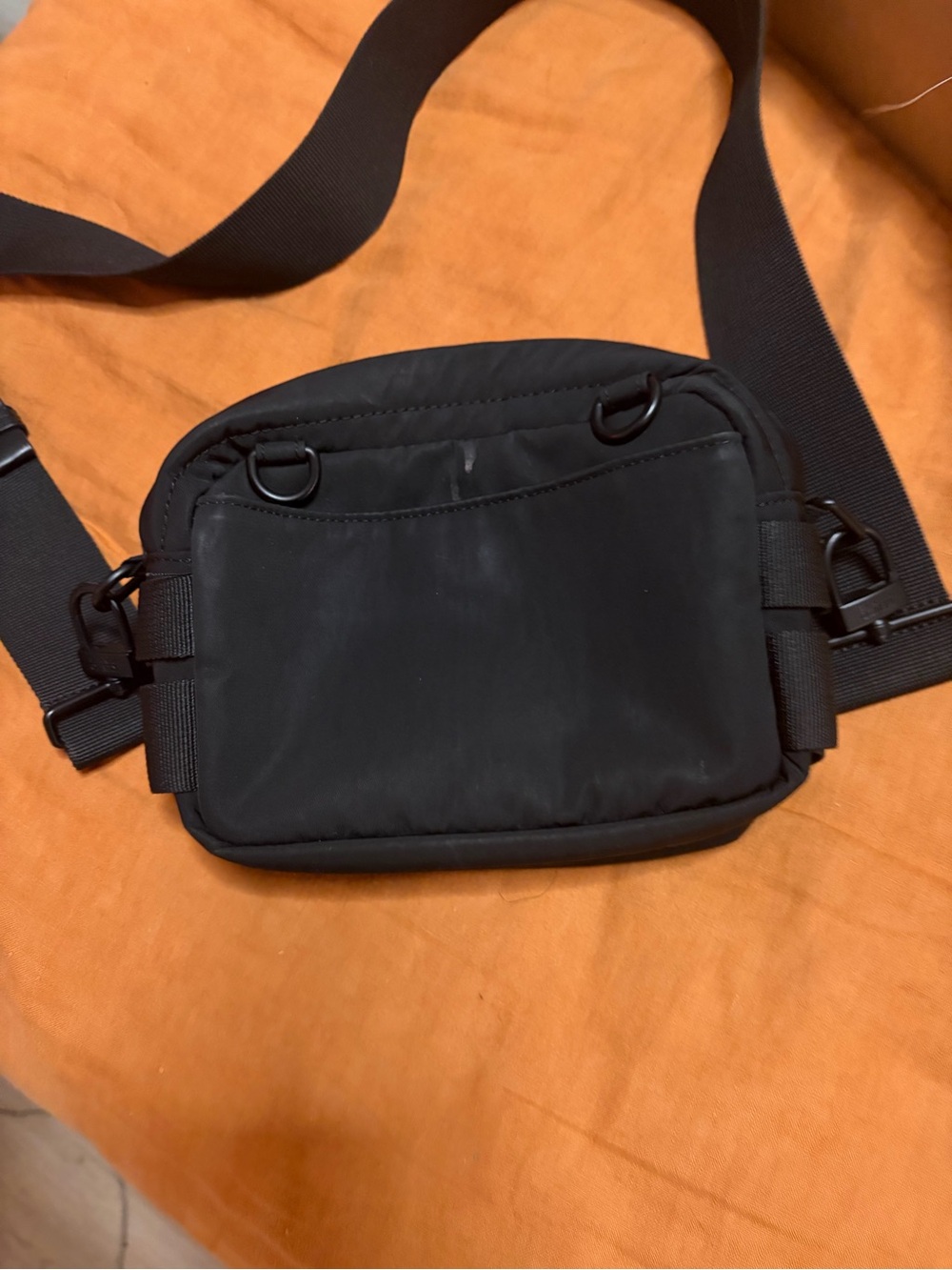 Kenzo Black Logo Patch Crossbody Belt Bag - Picture 2 of 7